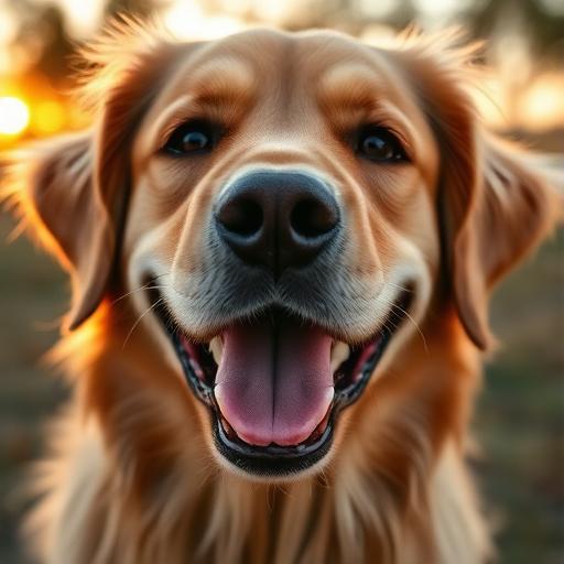 Happy golden retriever